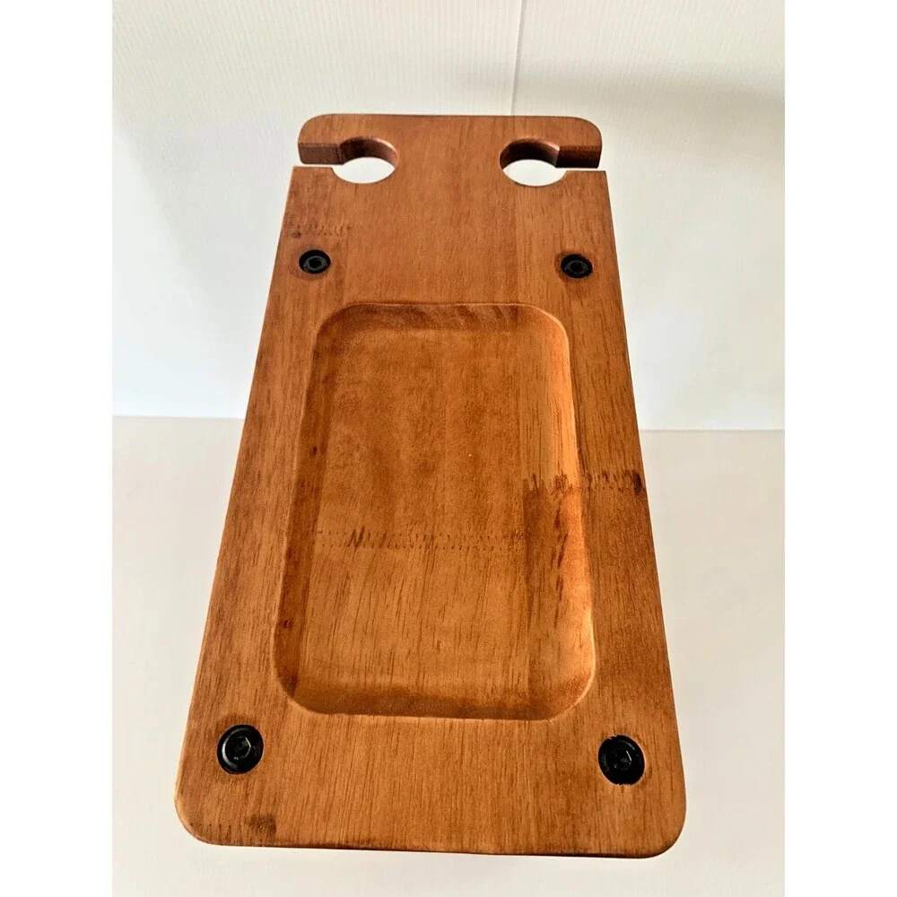 Allcener Wine Rack w/Glass Holder, Countertop Wood Rack w/ Tray 13.5